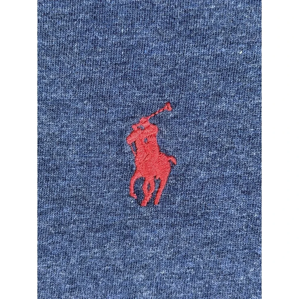 Polo Ralph Lauren Hoodie Men's Small Blue Lightweight Jersey Pony Hooded Shirt